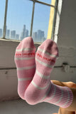 Le Bon Shoppe - Striped Boyfriend Socks: Red Blue Stripe