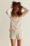 Sleepy Doe  ~ Womens Pointelle Henley and Shorts