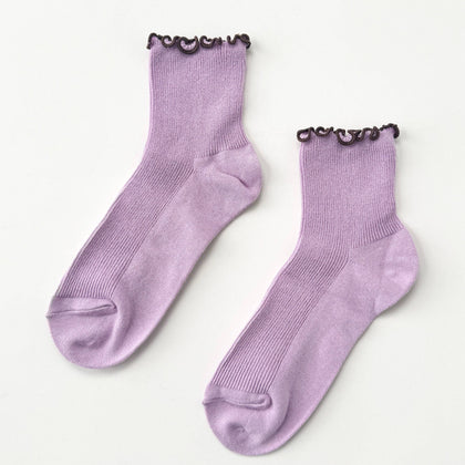 Le Bon Shoppe - The Petite Ruffled Modal Socks ~ LILAC