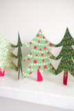 East End Press - Christmas Trees Concertina Garland