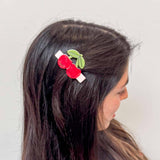 Jenny Lemons - Cherries Alligator Hair Clip Set