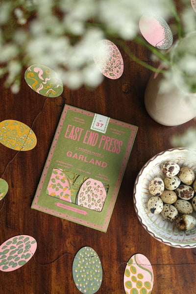 East End Press - PINK SPECKLED EGGS SEWN GARLAND