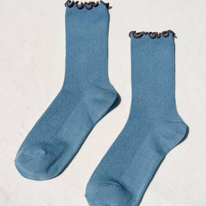 Le Bon Shoppe - Ruffled Modal Socks Blue