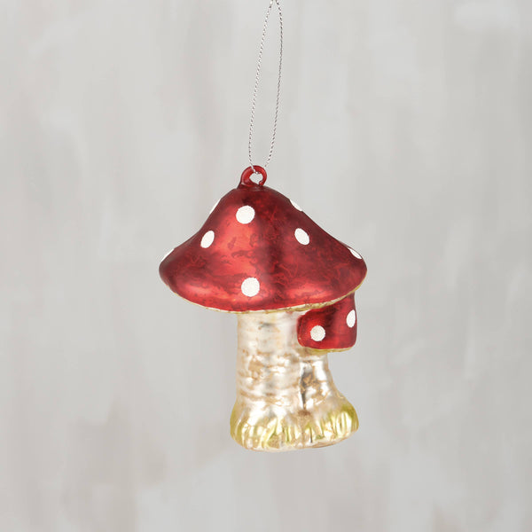 Glass Mushroom Ornament