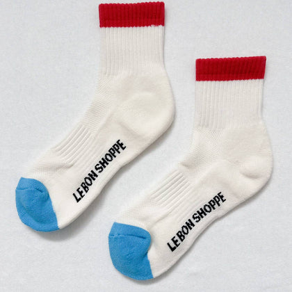 Le Bon Shoppe - Color Block Girlfriend socks: Blue Red