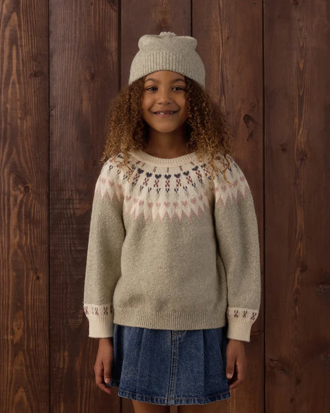 Rylee + Cru Fair Isle Sweater ~ Sage