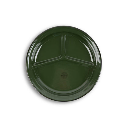 Crow Canyon Home - Camp Plate, Set of 2: Forest Green with Black Rim