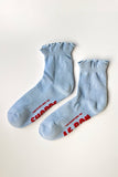 Le Bon Shoppe - Ruffled Hugger Crew Socks  (Wholesale): VANILLA / RED