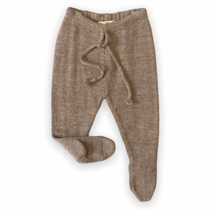 Tane Organics Knit Footie in Baby Alpaca ~ Chestnut