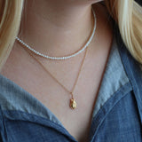 Kris Nations - Seed Pearl Necklace: Gold-Filled