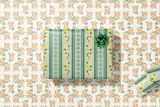 re:mused studio - Limoncello Florals Gift Wrap Sheet - Double Sided: Roll of 3 Sheets