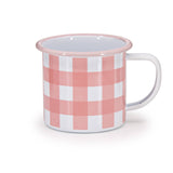 Crow Canyon Home - Max Humphrey x CCH Gingham Enamelware 12 oz Mug: Blue