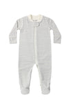Quincy Mae Zip Long Sleeve Footie Cloud Stripe