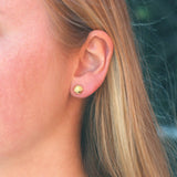 Kris Nations - Seashell Stud Earrings: 18K Gold Vermeil