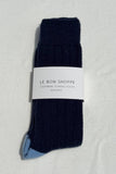 Le Bon Shoppe - Extended Cashmere Classic Socks: Navy