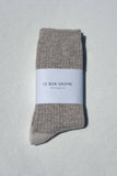 Le Bon Shoppe - Wool Waffled Socks (wholesale): Stone / Cream