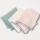 Babette - Washcloth-3 pack: Apricot-White-Peony