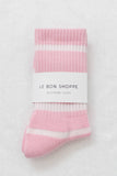 Le Bon Shoppe - Striped Boyfriend Socks: Red Blue Stripe