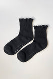 Le Bon Shoppe - Ruffled Hugger Crew Socks  (Wholesale): VANILLA / RED