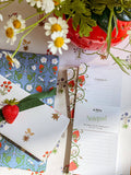 re:mused studio - Strawberry Gift Wrap Sheet – Double Sided: Roll of 3 Sheets