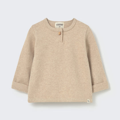 Cozmo Remo Brushed Knit Baby Top ~ Stone
