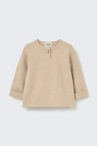Cozmo Remo Brushed Knit Baby Top ~ Stone