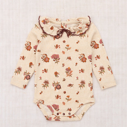 Misha & Puff Baby Pattie Onesie ~ String/Antique Rose Holyoke Floral
