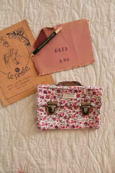 Bonjour Diary Quilted Pencil Case ~ Flowers Field