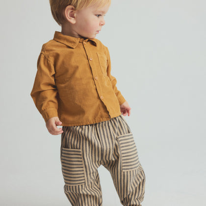 Cozmo Nepal Striped Soft Twill ~ Stone