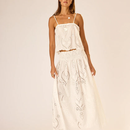 Natalie Martin Bella Skirt - Athena Emb Salt
