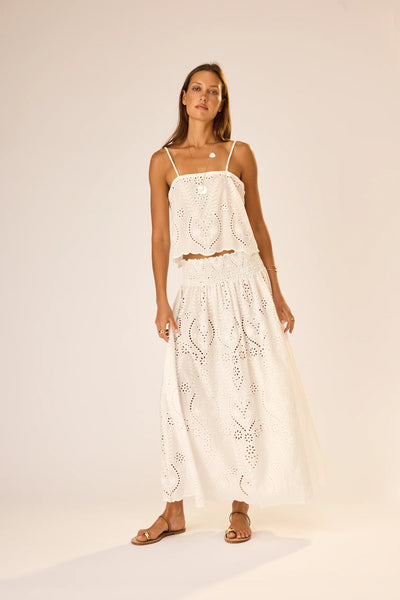 Natalie Martin Bella Skirt - Athena Emb Salt