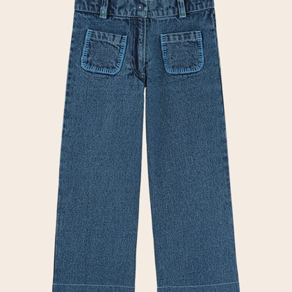 Emile at Ida Emb Pocket Trousers ~ Denim
