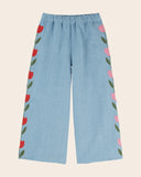 Emile at Ida Tulipe Trousers ~ Bleu Delave
