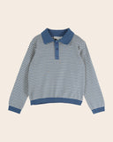 Emile at Ida Polo Sweatshirt ~ Rayure Ocean