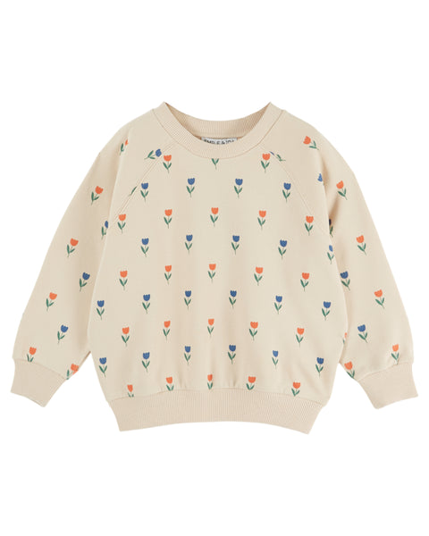 Emile at Ida Sweatshirt ~ Jardin Tulipes