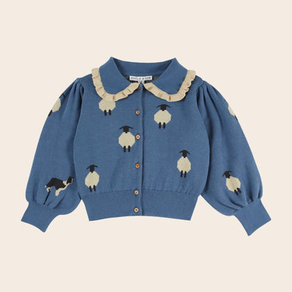 Emile at Ida Sheep Cardigan ~ Mouton Bleu