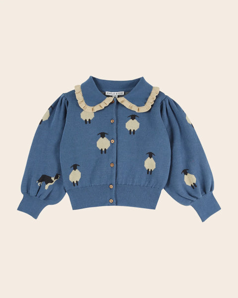 Emile at Ida Sheep Cardigan ~ Mouton Bleu