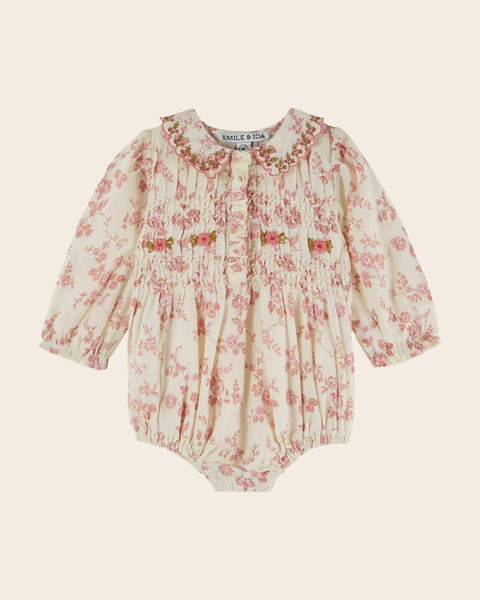Emile at Ida Smocked Baby Romper ~ Rosalie