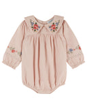 Emile at Ida Emb Baby Romper ~ Roseau