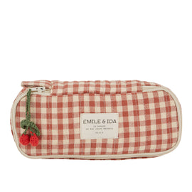 Emile et Ida Pencil Case ~ Vichy Acajou