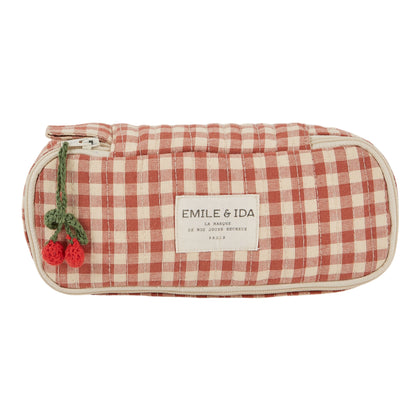Emile et Ida Pencil Case ~ Vichy Acajou