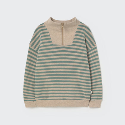 Cozmo Soft Stripes Knit Sweater ~ Arctic Blue