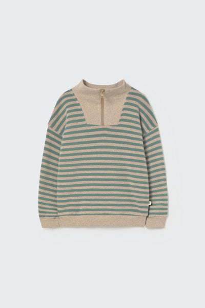 Cozmo Soft Stripes Knit Sweater ~ Arctic Blue