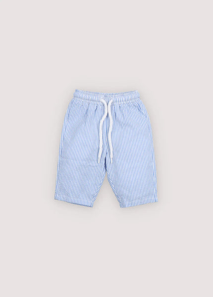 New Society Baby Pant Vista Blue Seersucker Stripes