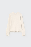 Cozmo Soft Cotton Rib Sweater ~ White