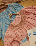 Apolina Cece Smock Dress ~ Tablecheck Marine
