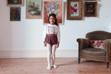 Little Cotton Clothes Dhalia Romper ~ Sugarplum Velvet