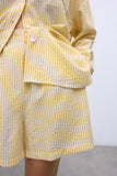 New Society ~ Alheli Woman Short Mimosa Yellow Stripes