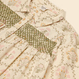 Apolina Aline Smock Shirtdress ~ Cabin Quilt Floral Cream