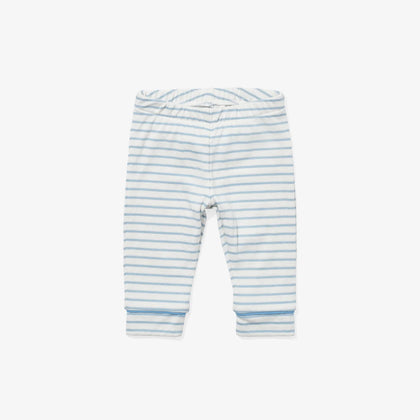 Oso & Me Andy Baby Legging, Dusty Blue Mini Stripe